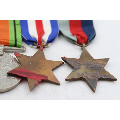 1194 - A WWII mounted medal group to include the France and Germany Star, the 1939-1945 Star etc.