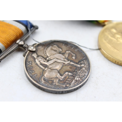 1198 - A WWI medal pair with original ribbons awarded to 155249 SPR W. Weikle R.E