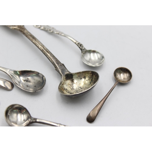 1272 - Eight hallmarked .925 sterling silver condiment spoons - approx. gross weight 48 grams