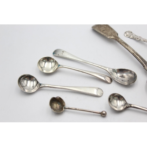 1272 - Eight hallmarked .925 sterling silver condiment spoons - approx. gross weight 48 grams