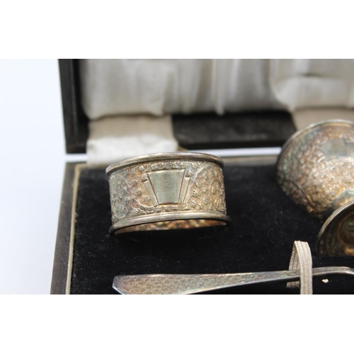 1275 - A vintage cased .925 sterling silver three piece Christening set - approx. gross weight 79 grans