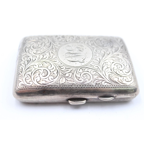 1278 - A J Gloster Ltd hallmarked Birmingham silver cigarette case, dated 1915 - approx. gross weight 70 gr... 