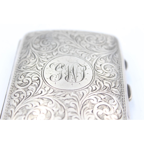 1278 - A J Gloster Ltd hallmarked Birmingham silver cigarette case, dated 1915 - approx. gross weight 70 gr... 