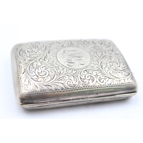 1278 - A J Gloster Ltd hallmarked Birmingham silver cigarette case, dated 1915 - approx. gross weight 70 gr... 