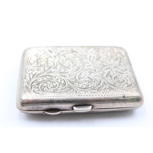 1278 - A J Gloster Ltd hallmarked Birmingham silver cigarette case, dated 1915 - approx. gross weight 70 gr... 