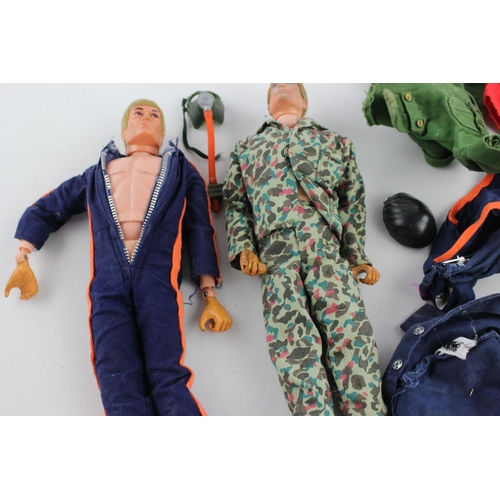 354 - Two vintage Action Man dolls with accessories