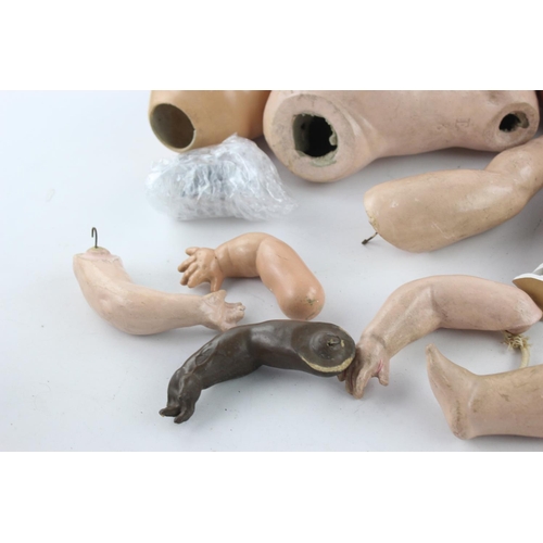 356 - A collection of vintage doll parts