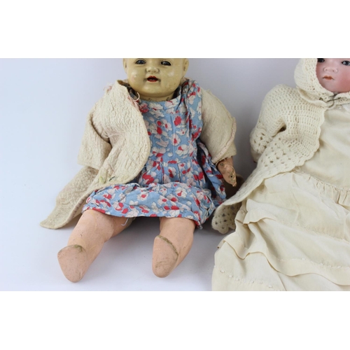 357 - Two vintage Armand Marseille dolls, one Bisque 341 and one Composite 382