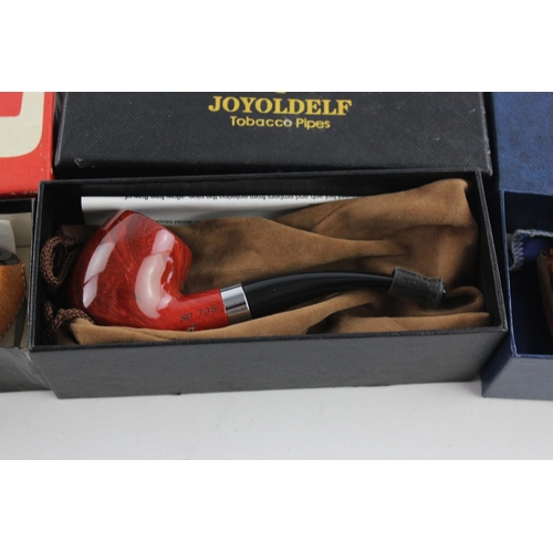 470 - Three boxed estate smoking pipes to include Comoy's Specimen, Straight Grain etc.