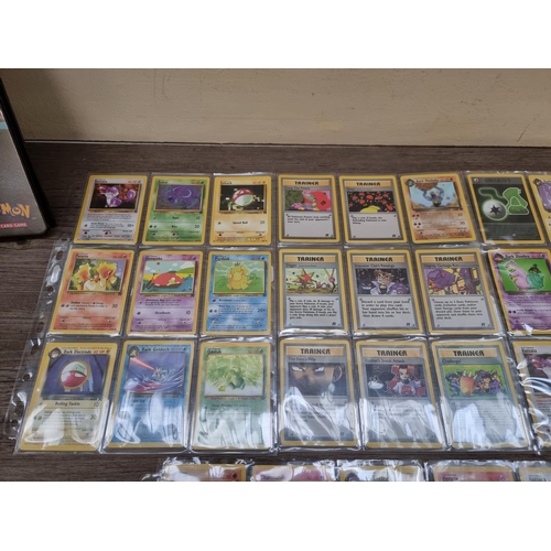 349 - A Pokémon Team Rocket folder containing forty five Pokémon trading cards