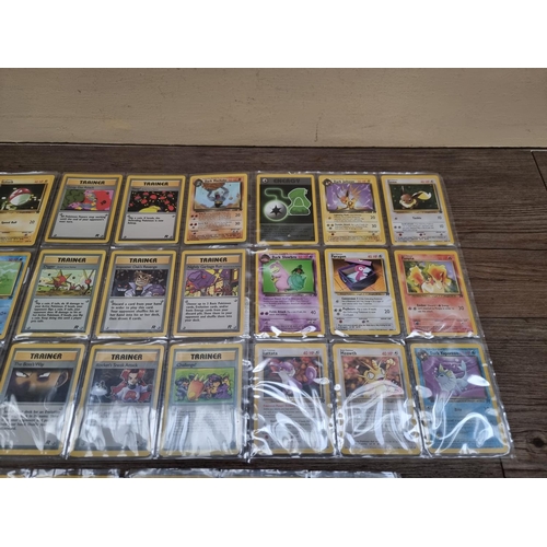 349 - A Pokémon Team Rocket folder containing forty five Pokémon trading cards