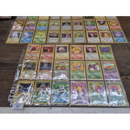 349 - A Pokémon Team Rocket folder containing forty five Pokémon trading cards