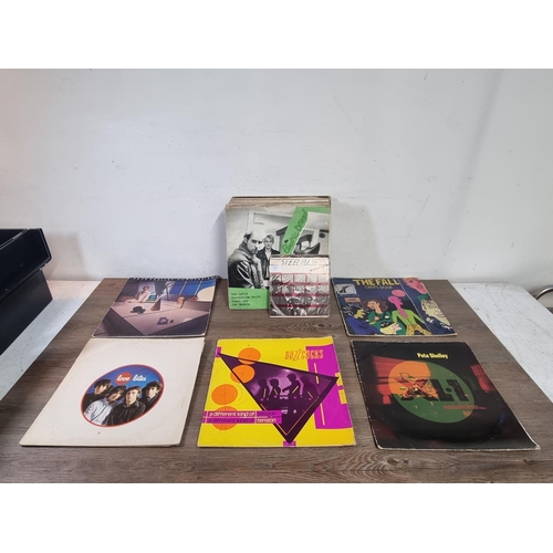 777 - Two record cases containing a collection of LP, 12