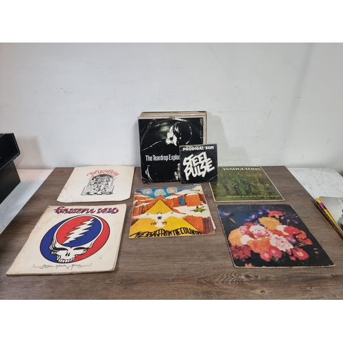 777 - Two record cases containing a collection of LP, 12