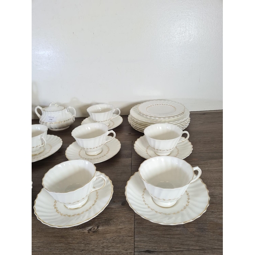 279 - Forty six pieces of Royal Doulton Adrian H4816 bone china to include seven teacups, eight saucers, m... 