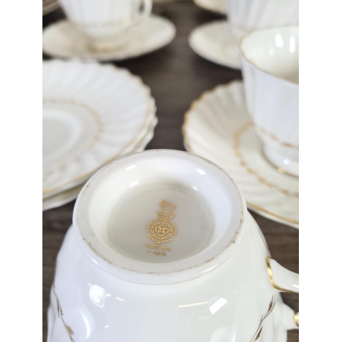 279 - Forty six pieces of Royal Doulton Adrian H4816 bone china to include seven teacups, eight saucers, m... 