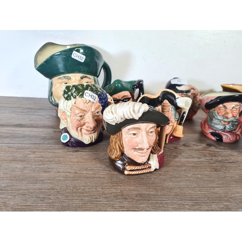 284 - Eleven Royal Doulton character jugs to include Dick Turpin, Gone Away, Toby Philpots etc.