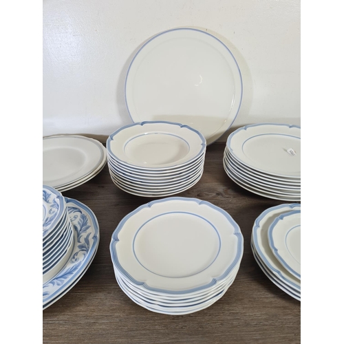 292 - A collection of Villeroy & Boch fine bone china together with three Royal Doulton dinner plates