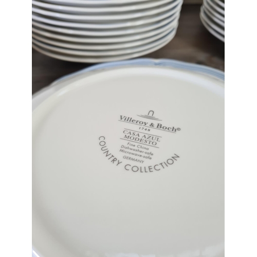 292 - A collection of Villeroy & Boch fine bone china together with three Royal Doulton dinner plates