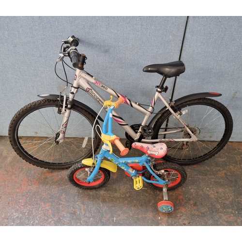 535 - Two bikes, one Shockwave XT350 junior mountain bike with shimano 18 speed gear system and one Paw Pa... 