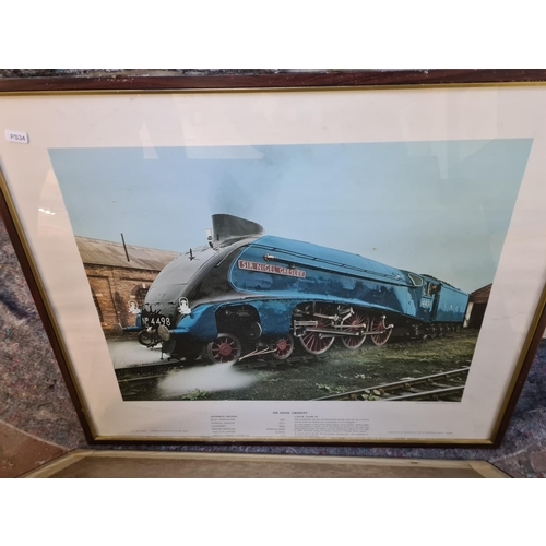 155 - Eleven framed locomotive prints