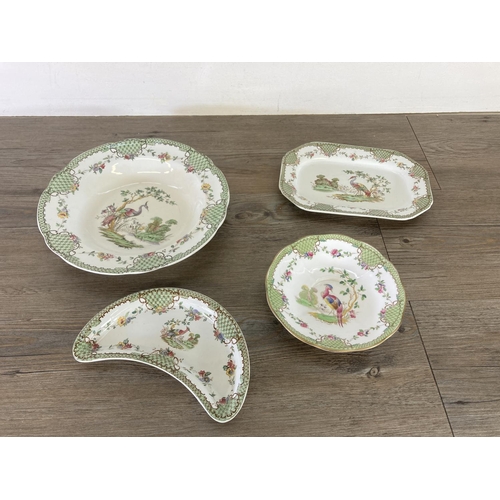 252 - A large collection of Copeland Late Spode Ledoux china to include two tureens, meat plate etc.