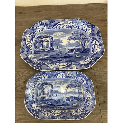 257 - A collection of late 19th/early 20th century china to include Copeland Spode's Italian meat plate, W... 