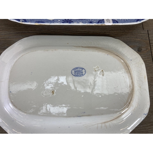 257 - A collection of late 19th/early 20th century china to include Copeland Spode's Italian meat plate, W... 