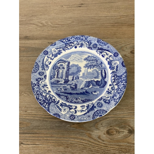 257 - A collection of late 19th/early 20th century china to include Copeland Spode's Italian meat plate, W... 