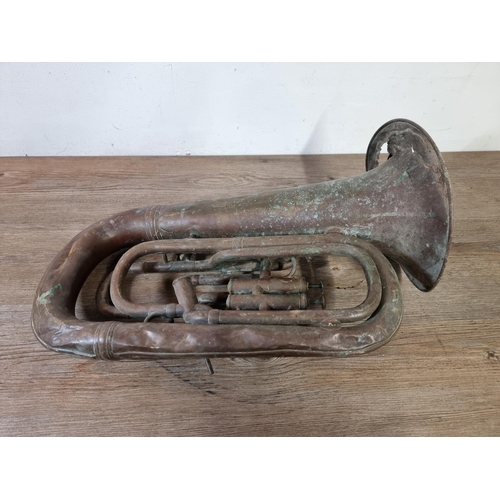 796 - An antique Hawkes & Son Excelsior Class euphonium