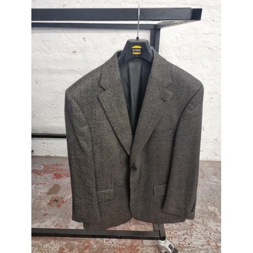 359 - Seven men's blazers to include Harris Tweed 100% pure new wool size 44 regular, Barutti Cashalana, D... 