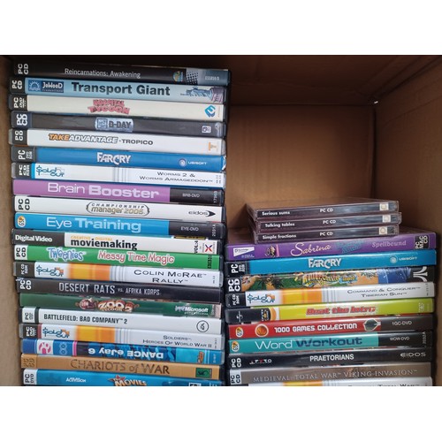 735 - A large quantity of PC CD and DVD ROM video games and software - see images for titles