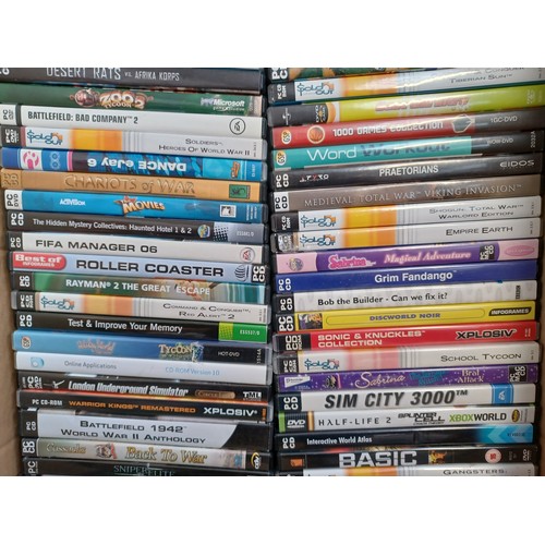 735 - A large quantity of PC CD and DVD ROM video games and software - see images for titles