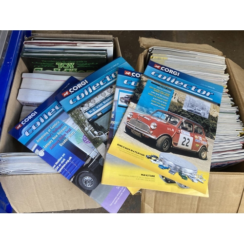 862 - Two boxes containing toy related publications, one containing Die-Cast Collector magazines and one c... 