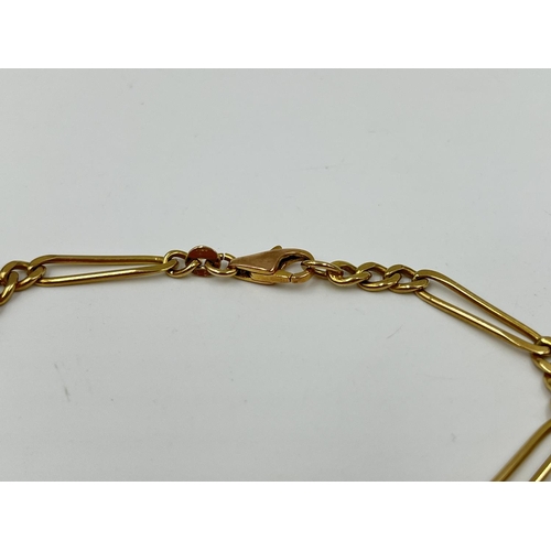 1085 - A hallmarked 9ct gold 19cm bracelet - approx. gross weight 6.3 grams