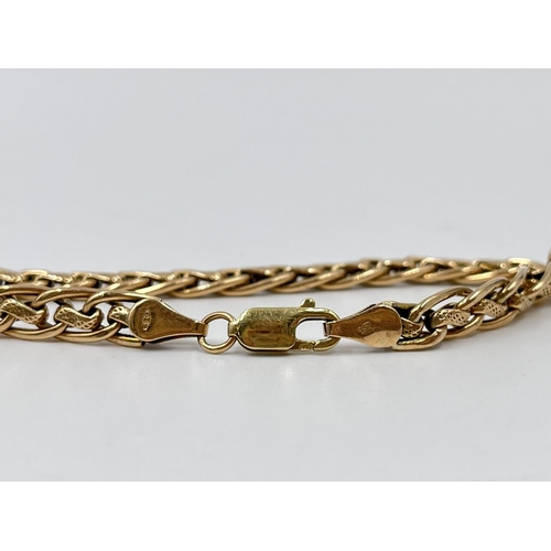 1089 - A 9ct gold 18cm bracelet - approx. gross weight 6 grams