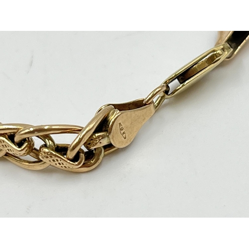 1089 - A 9ct gold 18cm bracelet - approx. gross weight 6 grams