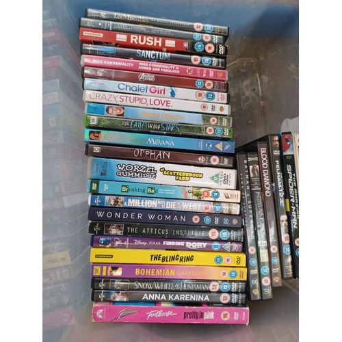 761 - Two boxes containing a collection of DVDs - see images for titles