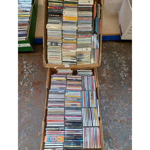 766 - Two boxes containing a collection of CDs - see images for titles