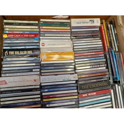 766 - Two boxes containing a collection of CDs - see images for titles