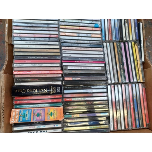 766 - Two boxes containing a collection of CDs - see images for titles