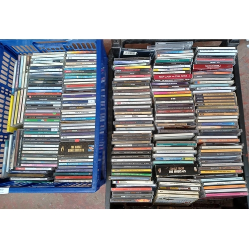 773 - Two boxes containing a collection of CDs - see images for titles