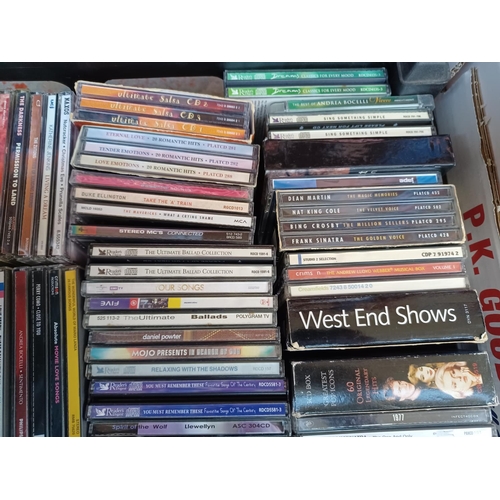 774 - Two boxes containing a collection of CDs - see images for titles