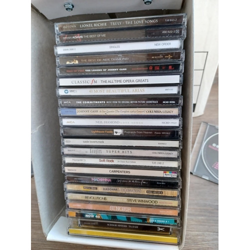 775 - A box containing a collection of LP vinyl records and CDs - see images for titles