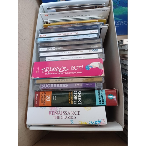 775 - A box containing a collection of LP vinyl records and CDs - see images for titles