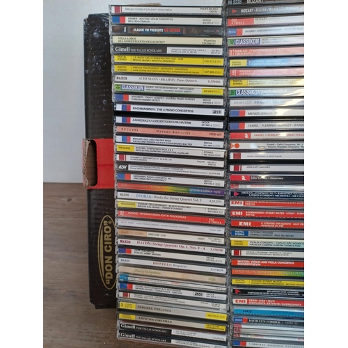 778 - A box containing a collection of mostly major label classical CD albums - see images for titles