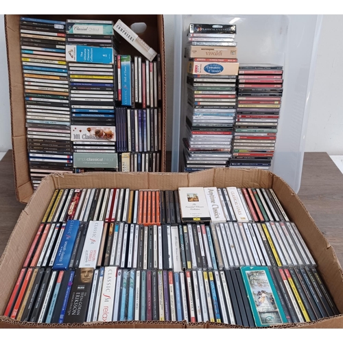 779 - Three boxes containing a large collection of classical CDs - see images for titles