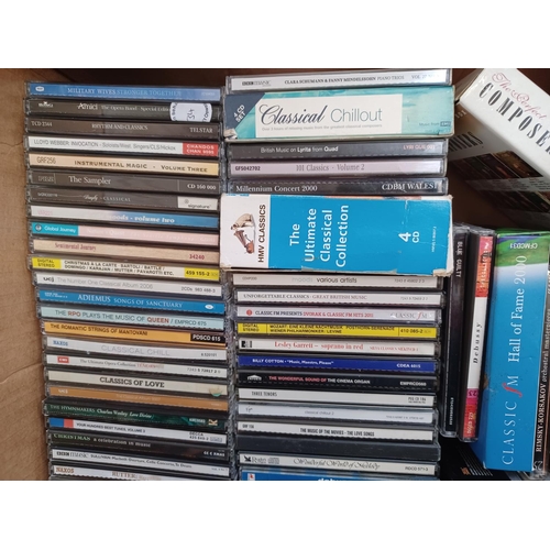 779 - Three boxes containing a large collection of classical CDs - see images for titles