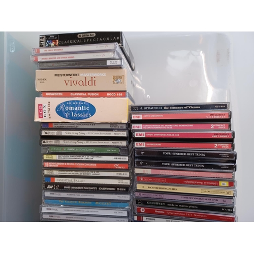 779 - Three boxes containing a large collection of classical CDs - see images for titles