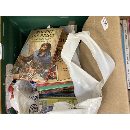 884 - A box containing Ladybird and Mills & Boon books